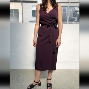 Everlane Purple Wrap Dress